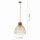 Suspension ronde vintage bois métal Ø40 cm E27
