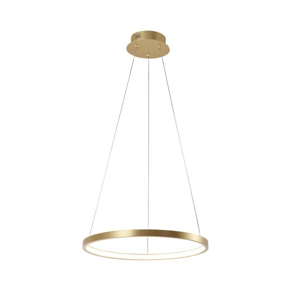 Lampe à suspendre LED Ring en métal doré Ø39 cm 2450 lm 19 W