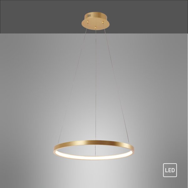 Lampe à suspendre LED Ring en métal doré Ø39 cm 2450 lm 19 W