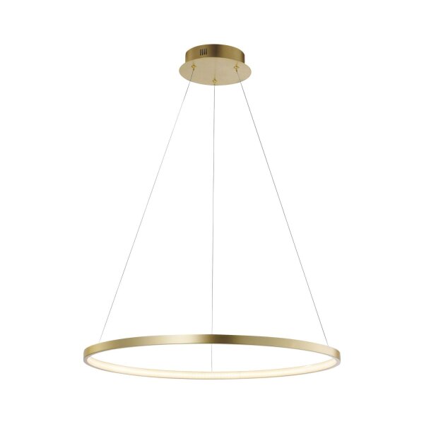Lampe à suspendre LED Ring en métal doré Ø60 cm 3670 lm 29 W