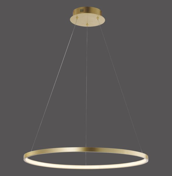 Lampe à suspendre LED Ring en métal doré Ø60 cm 3670 lm 29 W