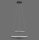 Suspension LED Anneaux Anthracite Métal Ø50 cm 3000 K