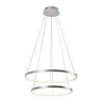 Suspension LED anneaux en métal argenté...