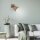 Spot de plafond Abat-jour en tissu Bois E27 réglable Taupe Naturel