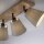 Spot de plafond tissu bois E27 3-flmg mobile taupe naturel