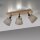 Spot de plafond tissu bois E27 3-flmg mobile taupe naturel