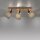 Spot de plafond tissu bois E27 3-flmg mobile taupe naturel