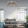 Spot de plafond tissu bois E27 3-flmg mobile taupe naturel