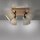 Spot de plafond tissu bois E27 L:59 cm mobile taupe naturel