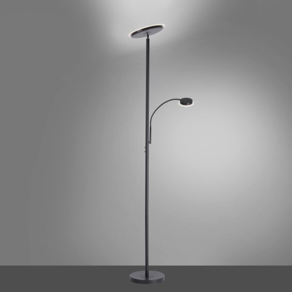 Lèche-plafond LED à intensité variable Noir Touch 193 cm Bras de lecture