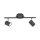 Spot de plafond flexible métal noir GU10 2 flammes