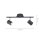 Spot de plafond flexible métal noir GU10 2 flammes