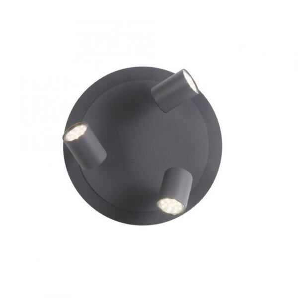 Spot de plafond réglable métal noir GU10 Ø35 cm