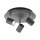 Spot de plafond réglable métal noir GU10 Ø35 cm