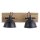 Spot de plafond flexible bois métal E14 noir industriel
