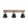 Spot de plafond industriel bois métal noir E14 74 cm