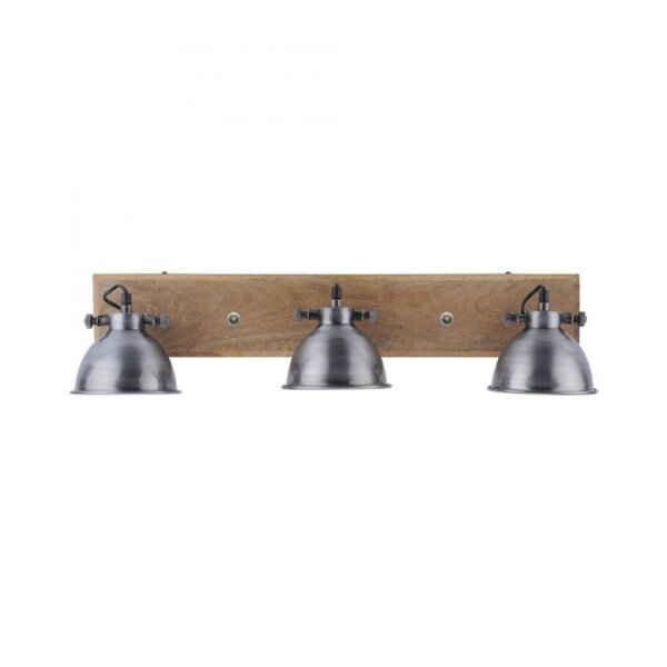 Spot de plafond industriel bois métal en fer E14 74 cm