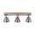 Spot de plafond industriel bois métal en fer E14 74 cm