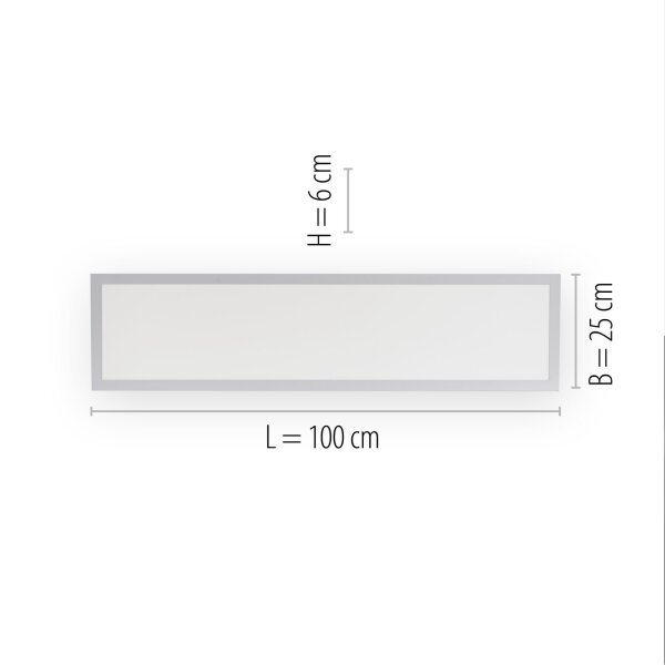 Plafonnier blanc à LED plat à faible éblouissement 100 cm 2430 lm
