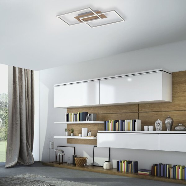 Lampe de plafonnier LED Naturel L:50,4 cm 2700-5000 K dimmable