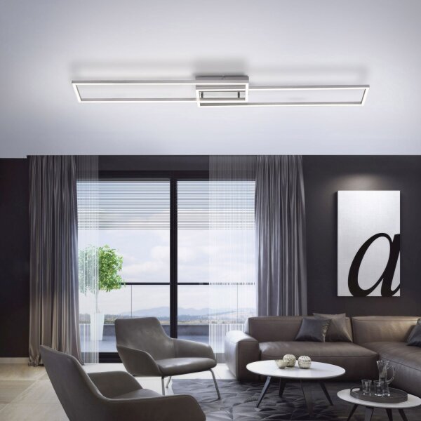 Lampe de plafonnier LED à intensité variable en acier L:110 cm 2700-5000 K