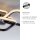 Lampe de plafonnier LED noire métal 3000 K 4700 lm élégante