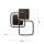 Lampe de plafonnier LED noire métal 3000 K 4700 lm élégante
