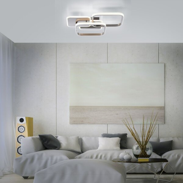 Lampe de plafonnier LED métal en acier 3000 K 4700 lm élégant