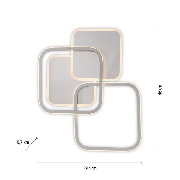 Lampe de plafonnier LED métal en acier 3000 K 4700 lm élégant