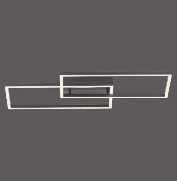 Plafonnier LED noir métal L:60,5 cm 2700-5000 K