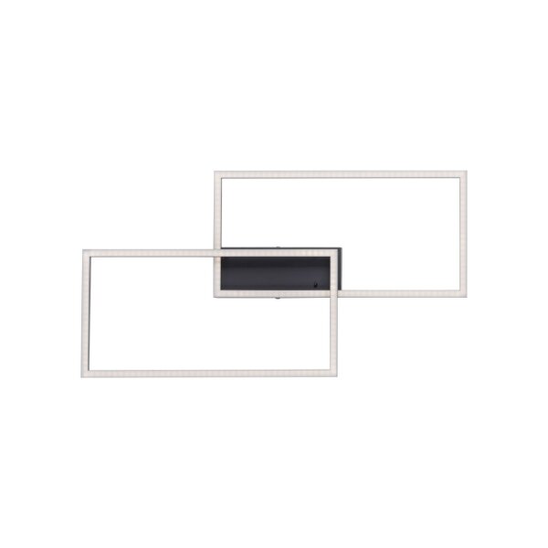 Plafonnier LED noir métal L:60,5 cm 2700-5000 K