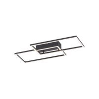 Plafonnier LED noir métal L:60,5 cm 2700-5000 K