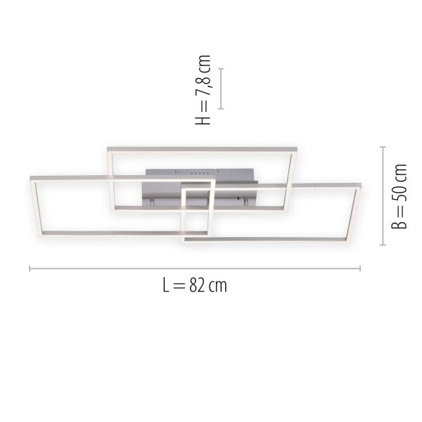 Plafonnier LED en acier L:82 cm 2700-5000 K dimmable