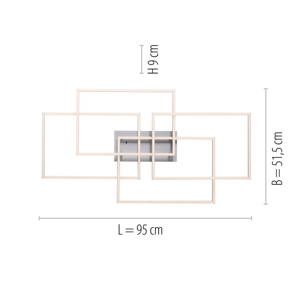 Plafonnier LED en acier L:95 cm 2700-5000 K orientable