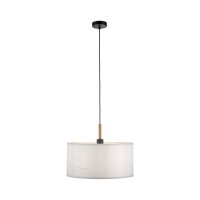 Suspension ronde papier bois E27 Ø44,5 cm confortable