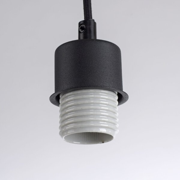 Suspension ronde papier bois E27 107 cm confortable