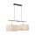Suspension ronde papier bois E27 107 cm confortable