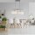 Suspension ronde papier bois E27 107 cm confortable