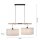 Suspension ronde papier bois E27 107 cm confortable