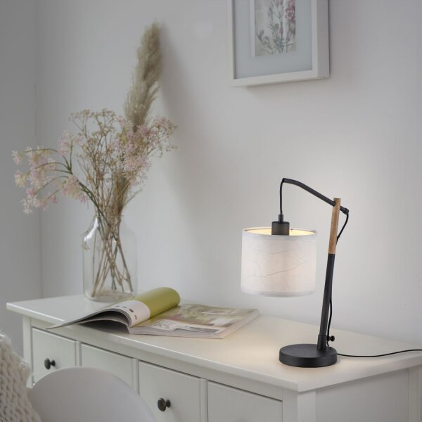 Blendarme lampe de table papier bois E27 48 cm liseuse
