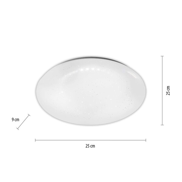Plafonnier LED Ciel de nuit blanc chaud 3000 K 960 lm