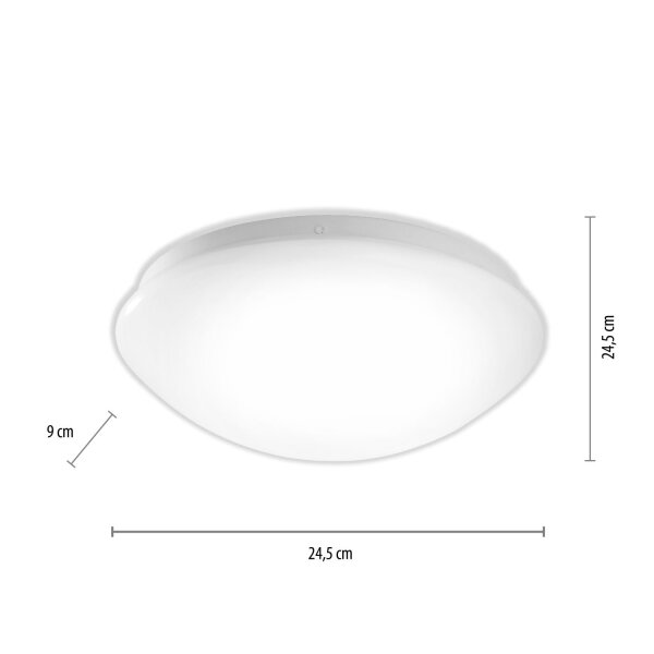 Blendarme Lampe de plafonnier LED blanc Ø24,5 cm rond 3000 K