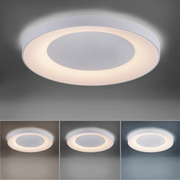 Lampe de plafonnier LED à intensité variable avec télécommande Blanc Ø70 cm