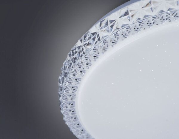 Plafonnier LED Ciel étoilé verre rond Ø30 cm 9 W