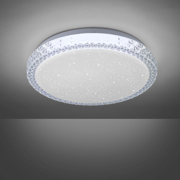 Plafonnier LED Ciel étoilé verre rond Ø30 cm 9 W