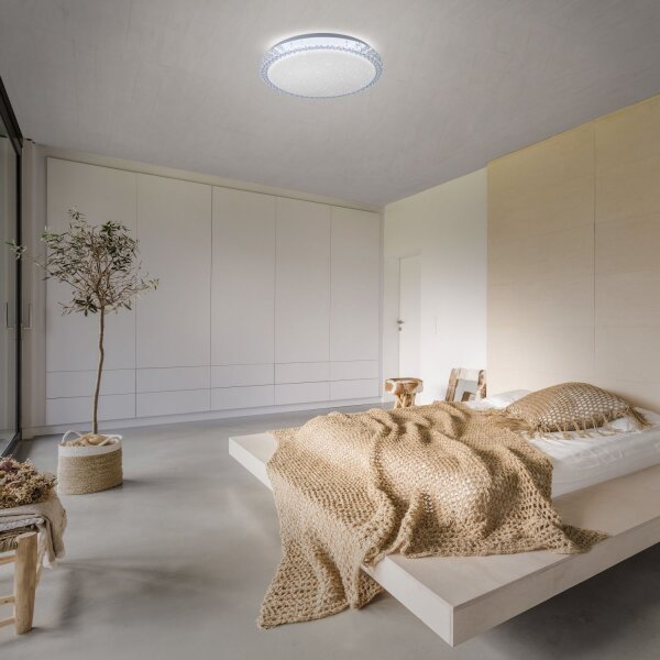 Plafonnier LED Ciel étoilé verre rond Ø30 cm 9 W