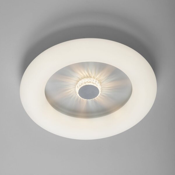 Lampe de plafonnier LED blanche avec variateur Télécommande Ø50 cm
