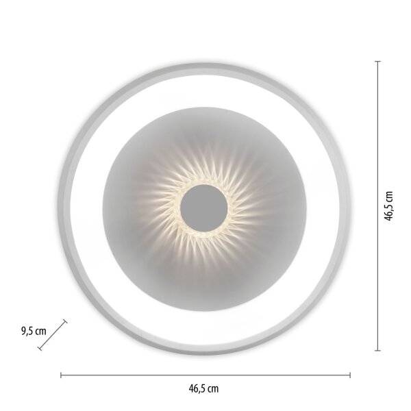 Lampe de plafonnier LED à intensité variable Télécommande effet cristal