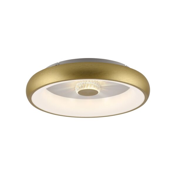 Plafonnier LED à intensité variable effet cristal 29 W laiton