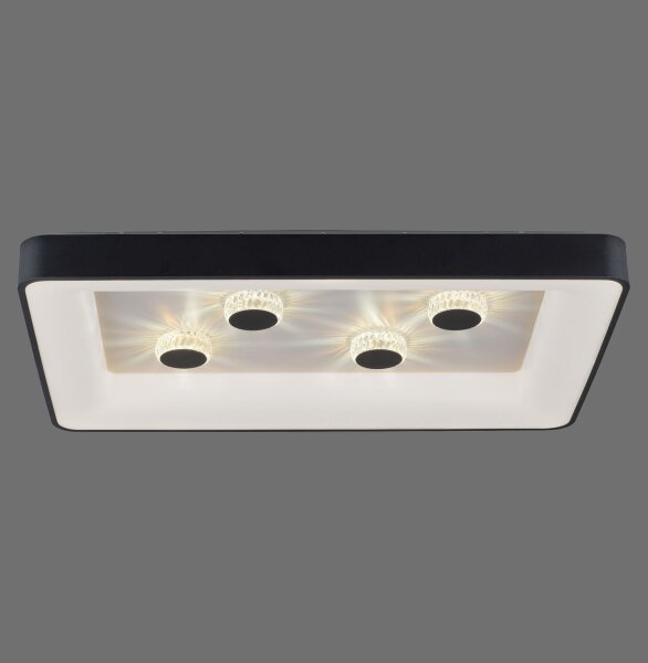 Plafonnier LED noir 2700-5000 K 6295 lm dimmable